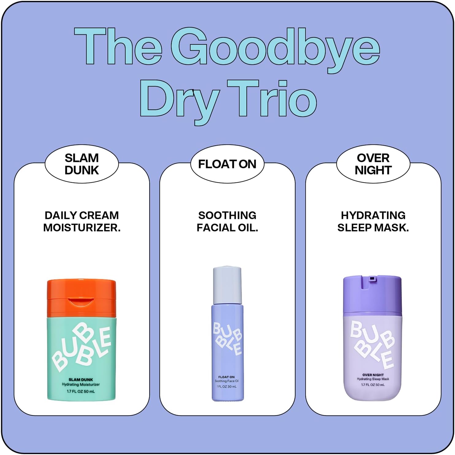 Bubble Skincare Overnight Hydrating Sleep Cream Mask, Leave-on Mask, 50 ml