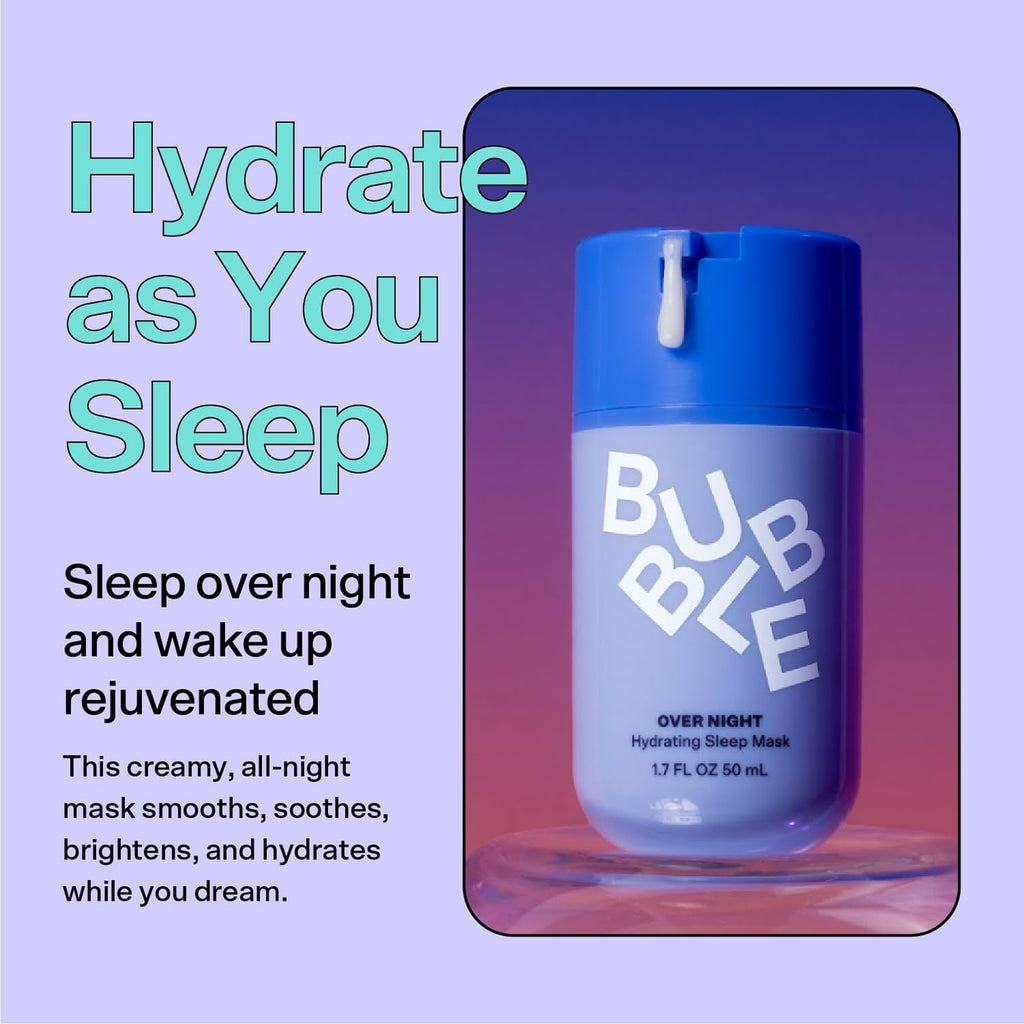 Bubble Skincare Overnight Hydrating Sleep Cream Mask, Leave-on Mask, 50 ml