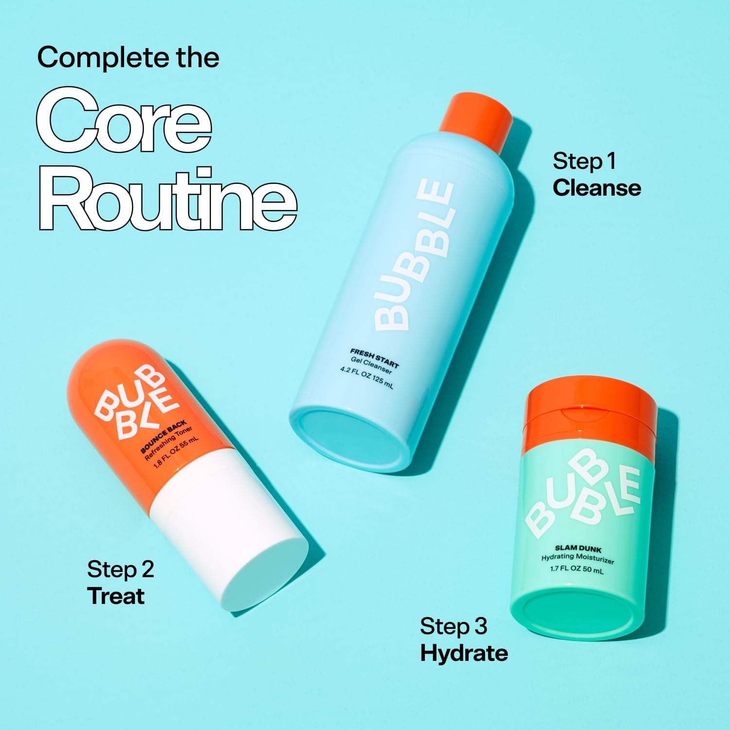 Bubble Skincare Bounce Back Balancing Toner Facial Mist - Willow Bark + Niacinamide for Texture and Radiance Reset - Sea Water Pore Minimizer Spray (55ml)