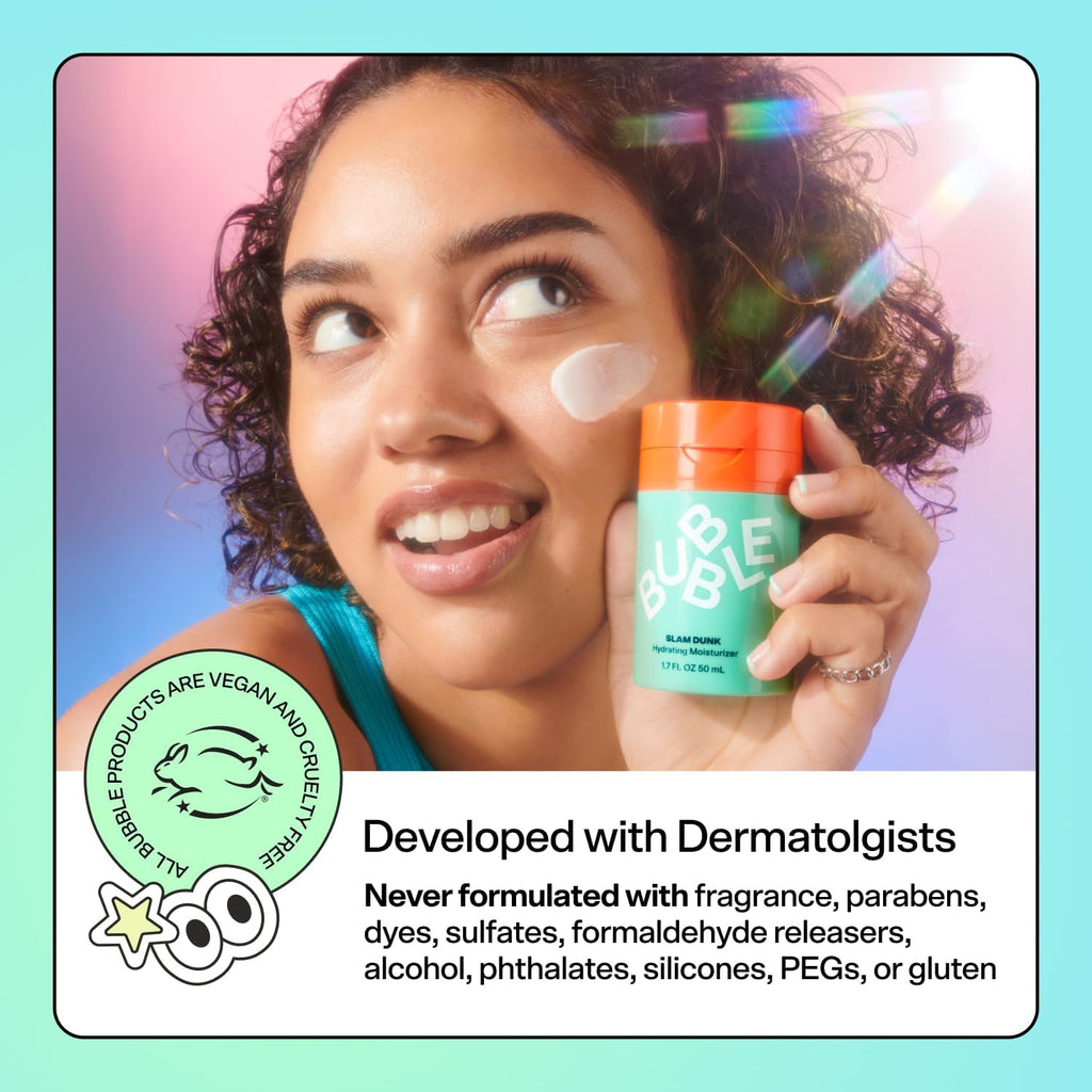 Bubble Skincare Bounce Back Balancing Toner Facial Mist - Willow Bark + Niacinamide for Texture and Radiance Reset - Sea Water Pore Minimizer Spray (55ml)