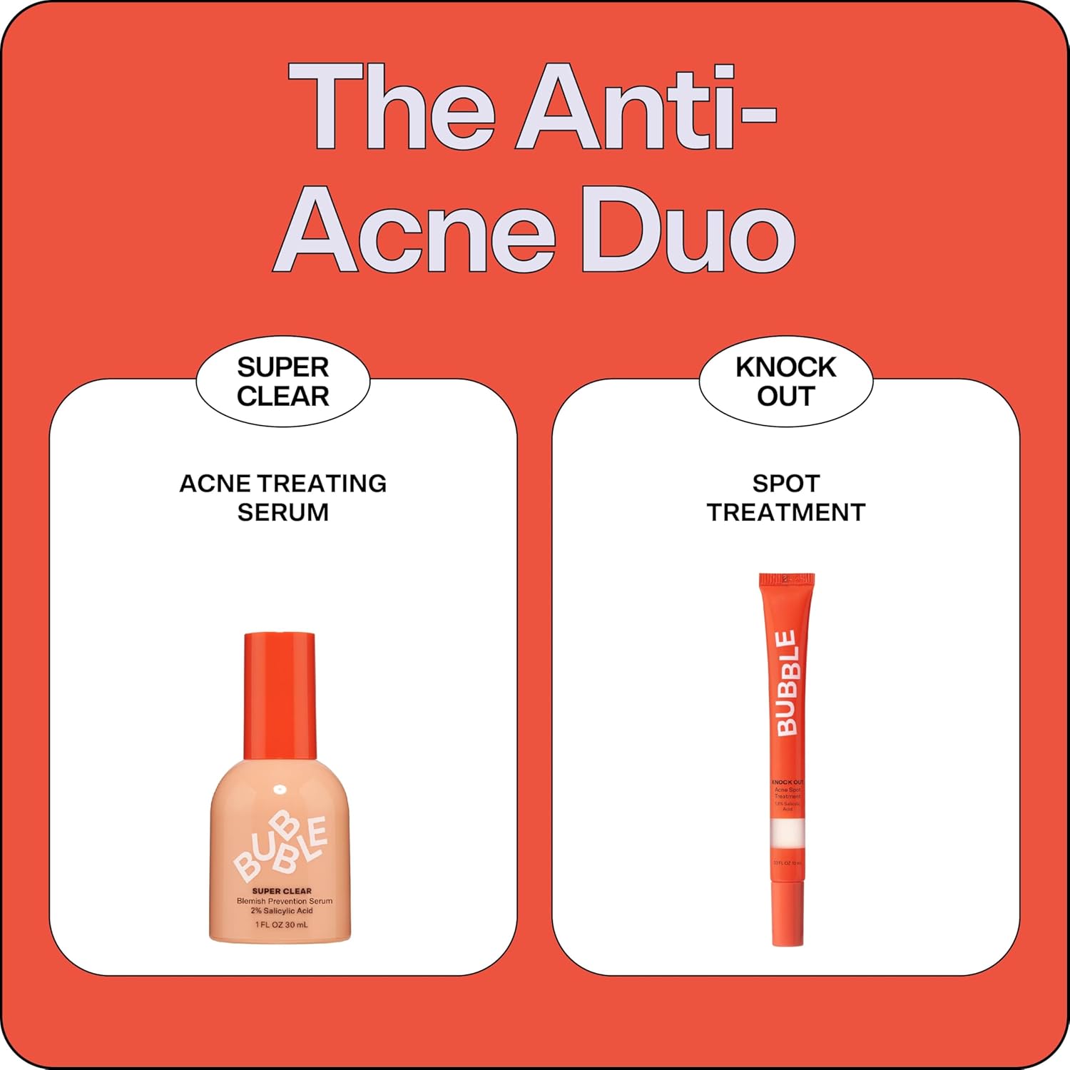 Bubble - Skincare Knock Out 1,8 % Salicylic Acid Traitement localisé pour l'acné - Traitement localisé des imperfections de nettoyage en profondeur