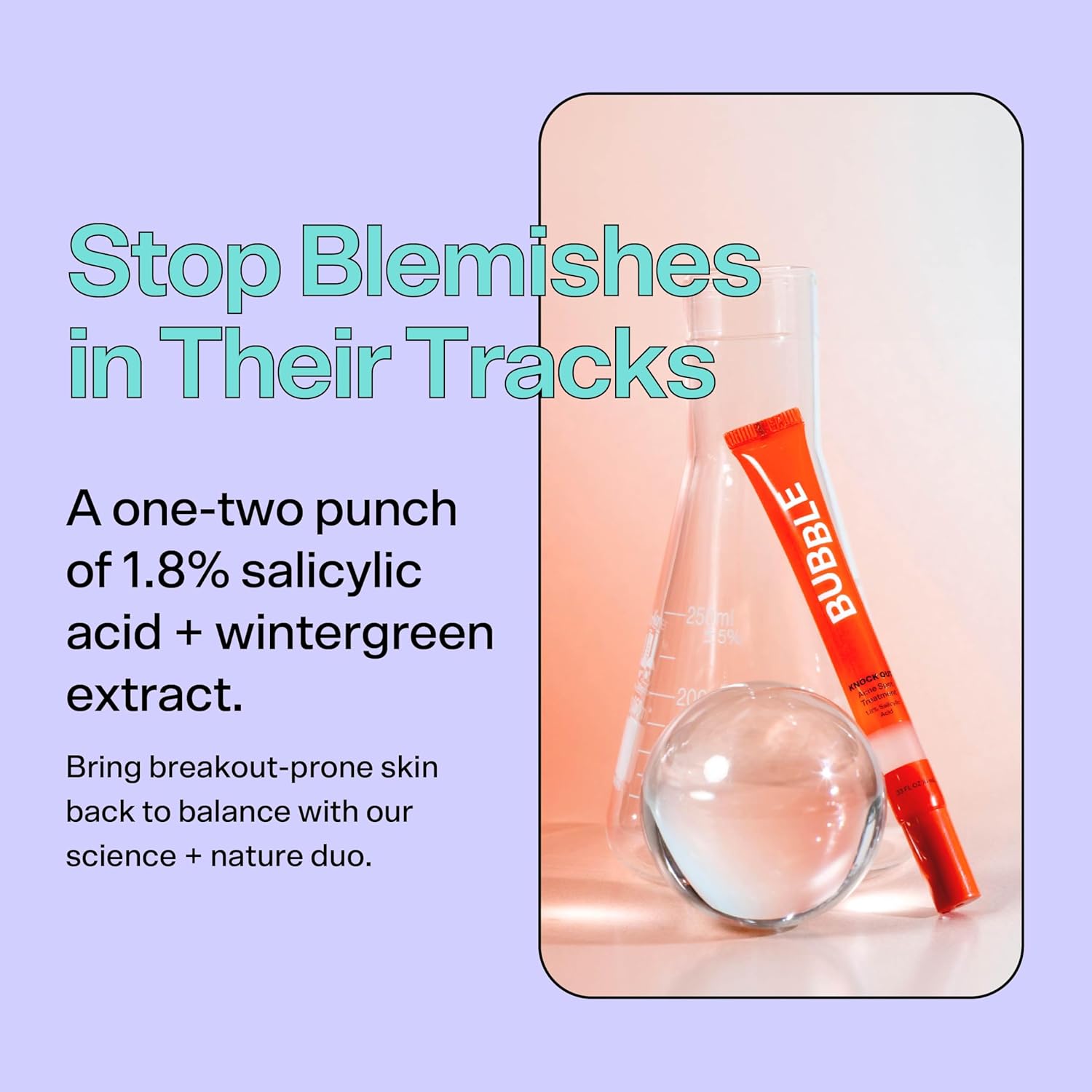 Bubble - Skincare Knock Out 1,8 % Salicylic Acid Traitement localisé pour l'acné - Traitement localisé des imperfections de nettoyage en profondeur